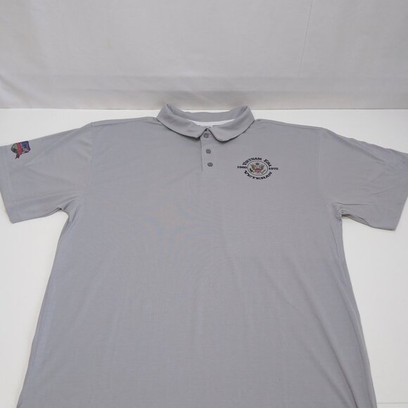 Vietnam Era Veteran Polo XXL Embossed Eagle VetFriends Gray Vapor Apparel Shirt - Picture 1 of 9
